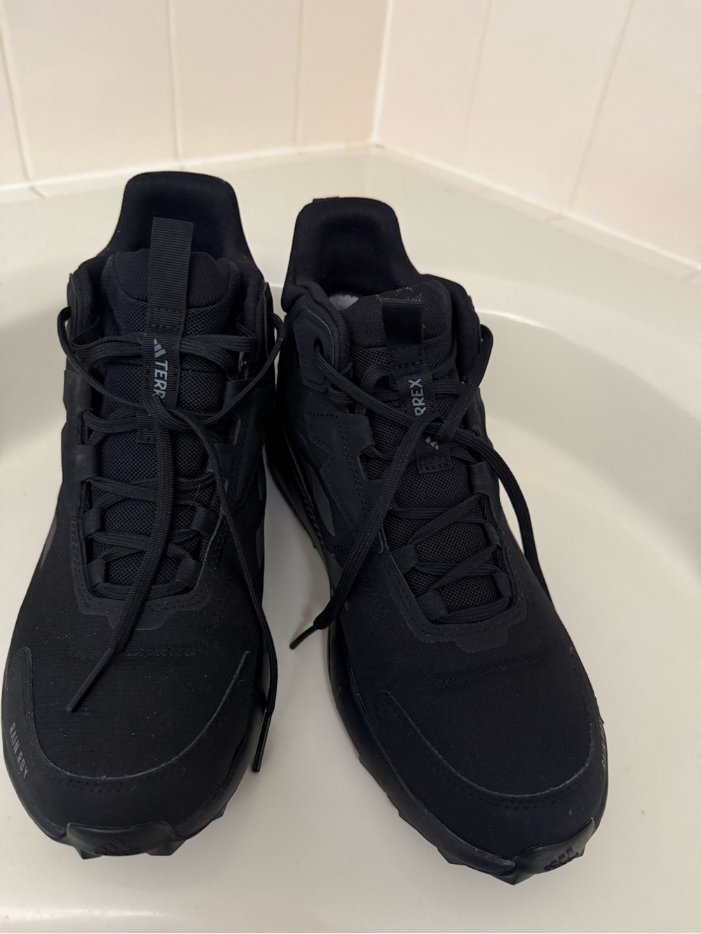 Adidas Men’s Terrex Mid Rain.RDY Triple Black Waterproof Hiking Shoes Boots